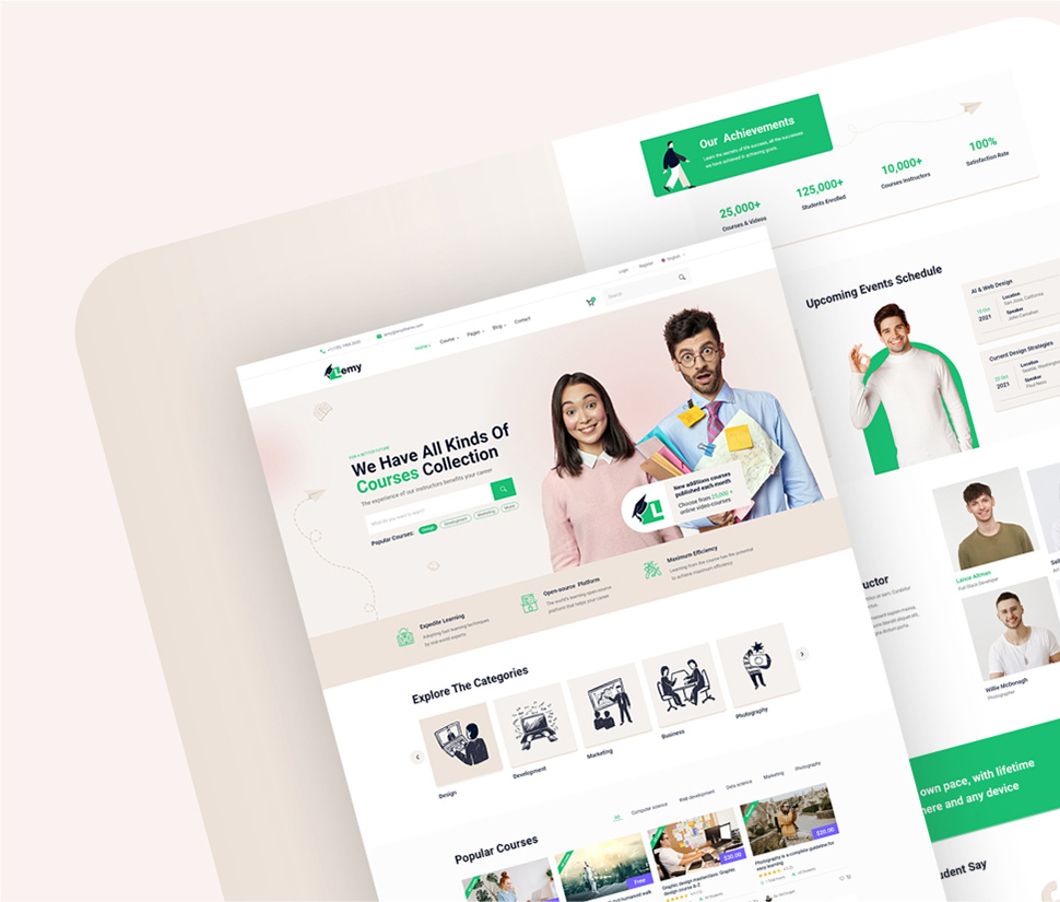 Education platform UX design