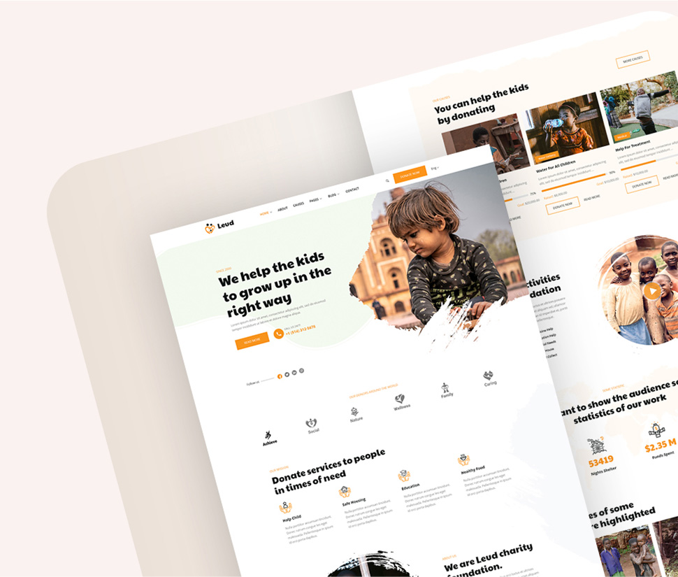 Non-profit website UX design